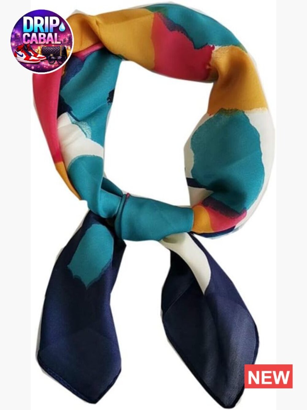 Silk Feeling Square Satin Scarf for Women 27.5x27.5 inches